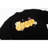 Drew house tshirt r d@ew floral letter crew neck pullover short sleeve