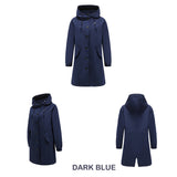 Women Trench Coat Autumn and Winter Waterproof Anorak Women's Casual Long Coat