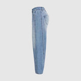 Women's pants - in stock - cross-border fashion - european & american retro - loose fit - high waist - straight leg - wide leg - jeans - trousers - women's