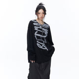 Unisex Jacket Autumn Knitted Painted Loose Sweater