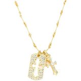 Chrome Hearts Necklace Men's and Women's Cross Necklace Full of Diamonds