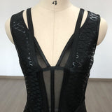 Women's Wedding Dress Gilding Dress V-neck Strap Sheath Tight Bandage Dress