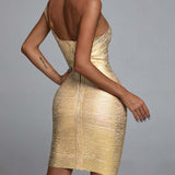 Women's Wedding Dress Gilding Bandage Hip Skirt Evening Dress
