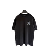 Ch hip-hop t shirts ch short-sleeved cross sanskrit printingloosecasualeasiest for matchamericanheavy weight high street