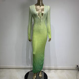 Women Dresses Long Sleeve Party Dress (Ont0408)