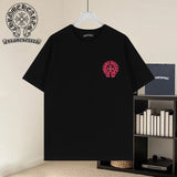 Ch hip-hop t-shirts: ch short-sleeve embroidered cross & rivet detail, heavy-duty craftsmanship, relaxed fit, 100% cotton, american heavyweight style