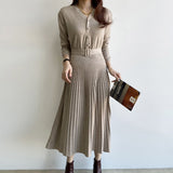 Women Maxi Dress Autumn and Winter Knitting Long Dress