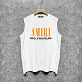 Amiri tank top bone sleeve printing