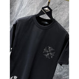 Ch hip-hop t shirts ch classic big horseshoe cross flower sanskrit trendyloose short sleeve t-shirt couple style