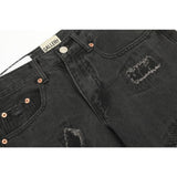 Gallery Dept Jeans Skull Alphabet Patch Heavy Industry Washed Jeans