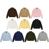 Rl ralph pony wool sweatersweatertopsknittingfall and winterpolo collarcasualpullover macaron couple