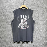 Amiri tank top teddy bear printing