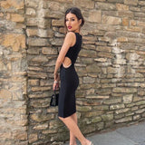 Women's Evening Dress Bandage Dress Midriff Outfit Hip Skirt