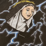 saint m t shirts s.m. tear-stain lightning pattern crewneck pullover short sleeve t-shirt