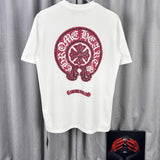 Ch hip-hop t shirts ch short-sleeved horseshoe cross sanskrit printingloosecasual american heavy weight short-sleeved