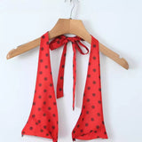 Women Dresses Summer V-neck Backless Dress Sexy Skirt (Xds0414)