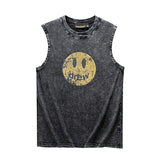 Drew house tshirt r d@ew smiley face letter heavyweight washed tank top