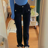 Women Sweatpants Autumn Winter Retro Casual Pants Trousers