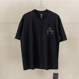 Ch hip-hop t shirts ch short-sleeved cross sanskrit horseshoe patch embroiderloosecasualamericaneasiest for match