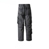 MIJKO Men's Vintage Pants MIJKO Men's Women's Functional Straight Pants Jeans