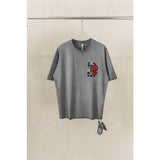 Ch hip-hop t shirts ch short-sleeved classic washed sanskrit cross stereo heavy industry patch embroidery high street