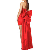 Women Dresses Sexy Sheath Dress Bow (Zns0409)