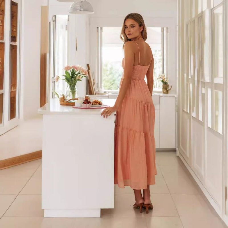 Women Dresses Halter Dress (Jkw0408)