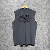 Amiri tank top sketch airplane letterprinting
