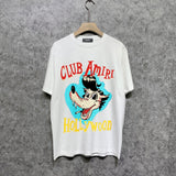 Amiri t shirts smoke gray wolf printing short sleeve