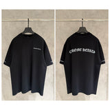 Ch hip-hop t-shirts - ch short sleeve american letter logo sanskrit print high street casual tee