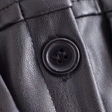 Women Leather Jacket Autumn PU Leather Coat Workwear Shirt Coat