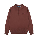 Rl ralph lauren polo collar wool sweater - warm women's fall/winter button-down casual loose knit
