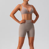 Women Yoga Sports Shorts Stretch Skinny Running Training Shorts