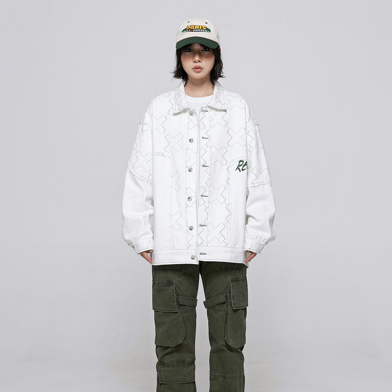 Unisex Jacket Autumn Irregular Embroidered Jacket
