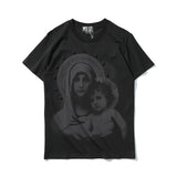 Hip-hop t-shirts: american-style short-sleeve fashion, trendy summer styles featuring star studs and rivets. cool, short-sleeved couple's tees