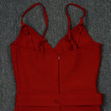Women's Evening Dress Strap Belt Dress Sexy Slim Fit Bandage Dress