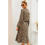 Beth Dutton Wardrobe Spring/Summer Leopard Print Long Sleeve Mid-Length Dress