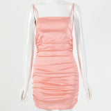 Women Dresses Sexy Suspenders Backless Sheath Dress (Bla0420)
