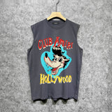 Amiri tank top smoke gray wolf print