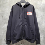 Vetements Hoodie Loose Zip Sweatshirt Coat Hoodie