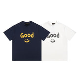 Drew house tshirt r d@ew smiley face letter graphic crew neck short sleeve tee