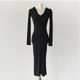 Women Dresses Long Sleeve Hip Skirt