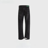 MIJKO Mens Vintage Pants MIJKO Broad-Feet High Street Unisex Style Jeans