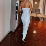 Women Dresses Bandage Dress Long Party Dress (Ont0408)