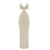 Women Dresses Bandage Dress Sling Waist-Baring Dress Evening Party (Ont0408)