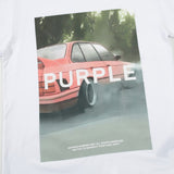 Purple Brand T Shirts Spring/Summer Car Print Hip Hop Men's and Women's Loose Casual Short-Sleeved T-shirt