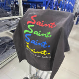 saint m t shirts s.m colorful letter graphic crew neck pullover short sleeve top