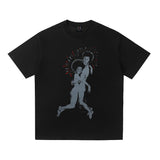 saint m t shirts s.m cartoon character graphic crew neck pullover short sleeve t-shirt