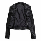 Women Leather Jacket Long Sleeve PU Leather Coat Tassel Punk Motorcycle Clothing Leather Jacket