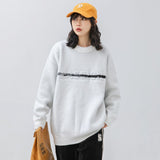 Unisex Sweater Autumn Steel Print Font Sweater